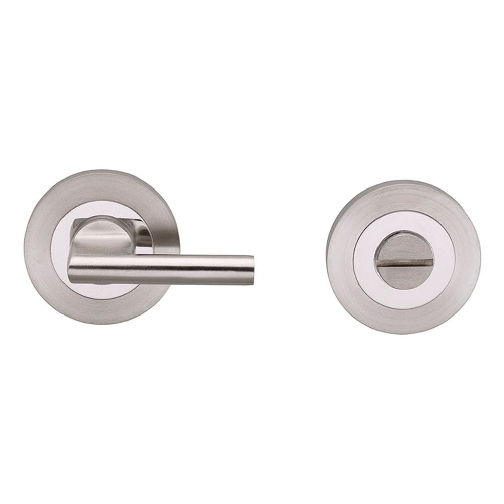 Eurospec Door Furniture Bright/Satin Stainless Steel / No / Easy Turn & Release Eurospec - Steelworx SWL Disabled Thumbturn - Bright/Satin Stainless Steel