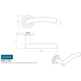 Eurospec Door Furniture Satin Stainless Steel / Round Rose Eurospec - Steelworx SWL Dresda Lever on Rose - Satin Stainless Steel