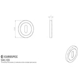 Eurospec Door Furniture Satin Stainless Steel / Mortice Key Profile Escutcheons Eurospec - Steelworx SWL Escutcheon - Satin Stainless Steel