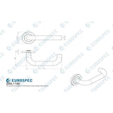 Eurospec Door Furniture Satin Stainless Steel / Round Rose Eurospec - Steelworx SWL Nera Lever on Rose Grade 316 - Satin Stainless Steel