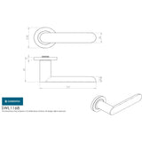 Eurospec Door Furniture Satin Stainless Steel / Round Rose Eurospec - Steelworx SWL Parigi Lever on Rose - Satin Stainless Steel