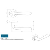 Eurospec Door Furniture Satin Stainless Steel / Round Rose Eurospec - Steelworx SWL Peninsula Lever on Rose - Satin Stainless Steel