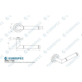 Eurospec Door Furniture Satin Stainless Steel / Round Rose Eurospec - Steelworx SWL Treviri Lever on Rose - Satin Stainless Steel