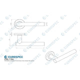 Eurospec Door Furniture Polished Stainless Steel / Round Rose Eurospec - Straight Lever on Sprung Rose - Bright Stainless Steel