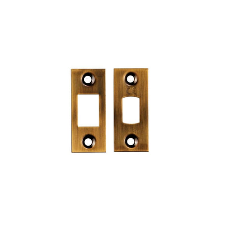 Eurospec Locks & Latches Antique Brass / Forend Strike & Fixing Packs Eurospec - Tld Forend & Strike Pack - Antique Brass