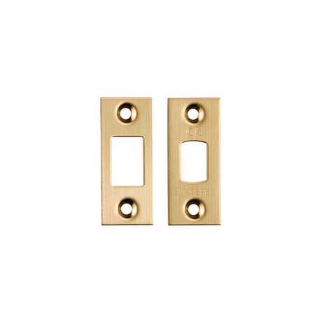 Eurospec Locks & Latches Satin Brass / Forend Strike & Fixing Packs Eurospec - Tld Forend & Strike Pack - Satin Brass