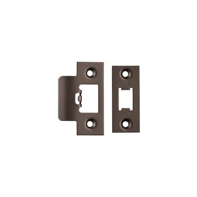 Eurospec Locks & Latches Matt Bronze / Forend Strike & Fixing Packs Eurospec - Tls Forend & Strike Pack - Matt Bronze
