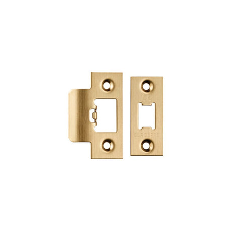 Eurospec Locks & Latches Satin Brass / Forend Strike & Fixing Packs Eurospec - Tls Forend & Strike Pack - Satin Brass