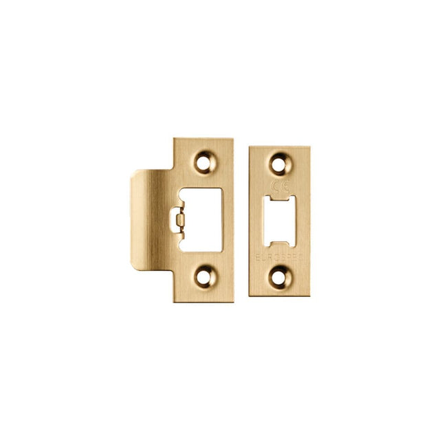Eurospec Locks & Latches Satin Brass / Forend Strike & Fixing Packs Eurospec - Tls Forend & Strike Pack - Satin Brass