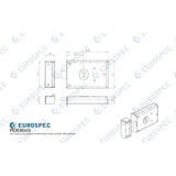 Eurospec Locks & Latches Black Japanned / Rim Locks Eurospec - Traditional Rim Deadlock - Black Japanned