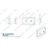 Eurospec Locks & Latches Polished Brass / Rim Locks Eurospec - Traditional Rim Deadlock - Polished Brass