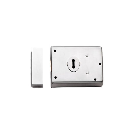 Eurospec Locks & Latches Satin Chrome / Rim Locks Eurospec - Traditional Rim Deadlock - Satin Chrome