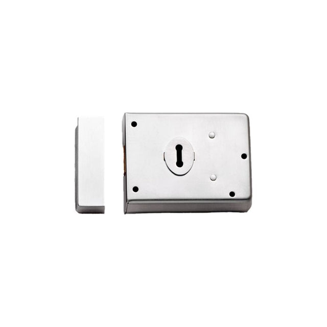 Eurospec Locks & Latches Satin Chrome / Rim Locks Eurospec - Traditional Rim Deadlock - Satin Chrome