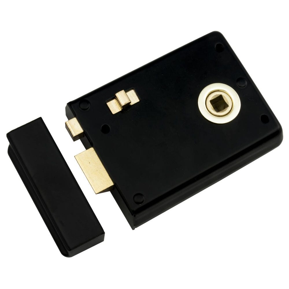 Eurospec Locks & Latches Black Japanned / Rim Latches Eurospec - Traditional Rim Latch - Black Japanned