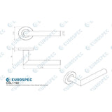 Eurospec Door Furniture Satin Stainless Steel / Round Rose Eurospec - Treviri 19Mm Dia. Mitred Lever On Concealed Fix Sprung Round Rose G2