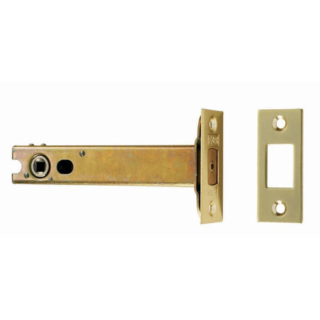 Eurospec Locks & Latches Electro Brassed/Satin Stainless Steel / Tubular Dead Bolts / 5" / 127mm Eurospec - Tubular Dead Bolt 127mm - Electro Brassed/Satin Stainless Steel