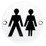 Eurospec Door Furniture Satin Anodised Aluminium / Signs Eurospec - Unisex Symbol - Satin Anodised Aluminium