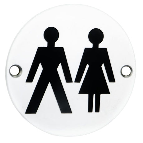 Eurospec Door Furniture Satin Anodised Aluminium / Signs Eurospec - Unisex Symbol - Satin Anodised Aluminium