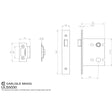 Eurospec Locks & Latches Satin Stainless Steel / Upright Mortice Latch / 3" Eurospec - Upright Latch 76mm - Satin Stainless Steel