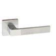 Forme Door Furniture Satin Chrome/Polished Chrome / Square Rose Forme Asti Designer Lever on Minimal Square Rose - Satin Chrome/Polished Chrome