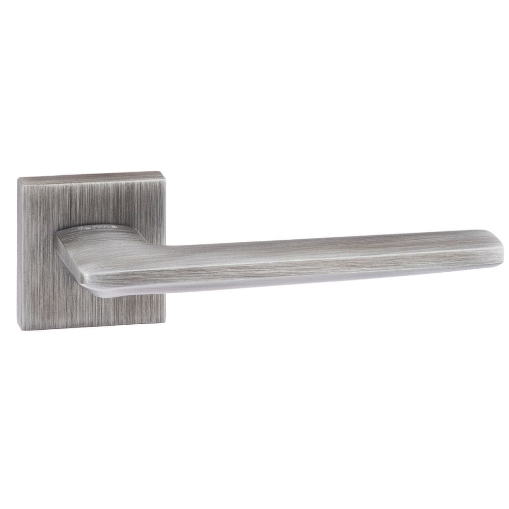 Forme Door Furniture Urban Graphite / Square Rose Forme Boston Designer Lever on Minimal Square Rose - Urban Graphite