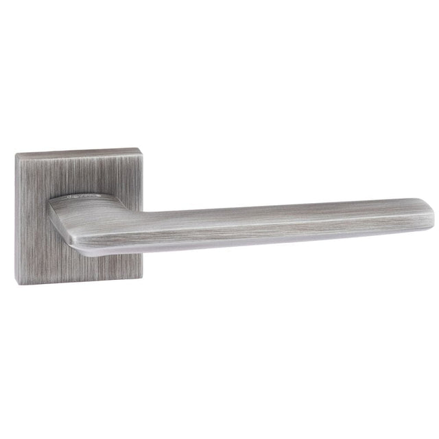 Forme Door Furniture Urban Graphite / Square Rose Forme Boston Designer Lever on Minimal Square Rose - Urban Graphite