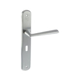 Forme Door Furniture Satin Chrome / Std. Lock Handles Forme Brigette Solid Brass Key Lever on Backplate - Satin Chrome