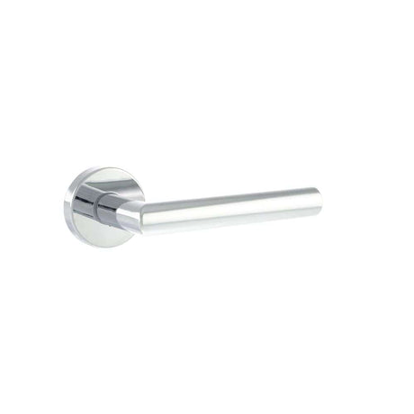 Forme Door Furniture Polished Chrome / Round Rose Forme Elle Designer Lever on Minimal Round Rose - Polished Chrome