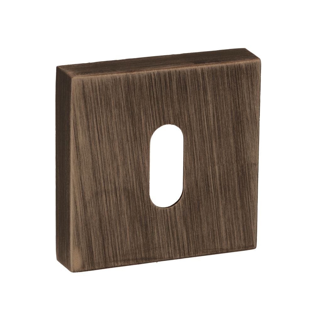 Forme Door Furniture Urban Bronze / Mortice Key Profile Escutcheons Forme Key Escutcheon on Minimal Square Rose - Urban Bronze