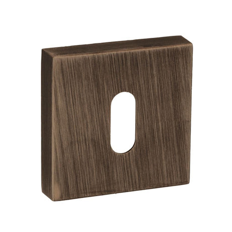 Forme Door Furniture Urban Bronze / Mortice Key Profile Escutcheons Forme Key Escutcheon on Minimal Square Rose - Urban Bronze