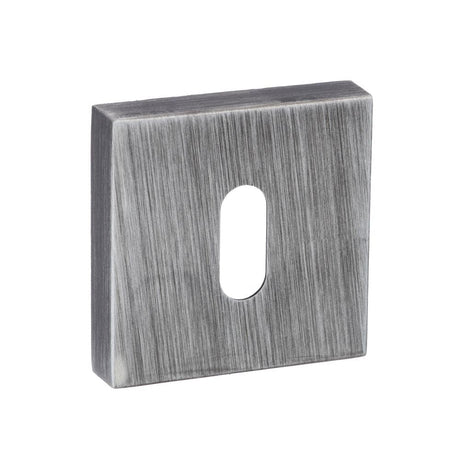 Forme Door Furniture Urban Graphite / Mortice Key Profile Escutcheons Forme Key Escutcheon on Minimal Square Rose - Urban Graphite