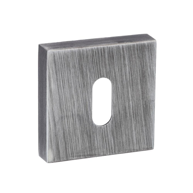 Forme Door Furniture Urban Graphite / Mortice Key Profile Escutcheons Forme Key Escutcheon on Minimal Square Rose - Urban Graphite