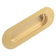 This is an image of a Carlisle Brass - Radius Flush Pull - Satin PVD that is availble to order from Trade Door Handles in Kendal.