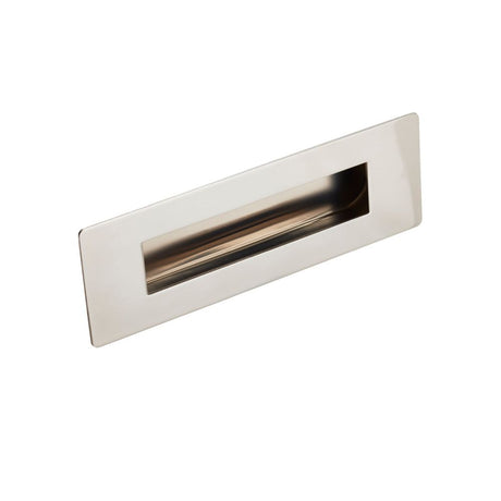 This is an image of a Eurospec - Steelworx Rectangular Flush Pull - Bright Stainless Steel that is availble to order from Trade Door Handles in Kendal.