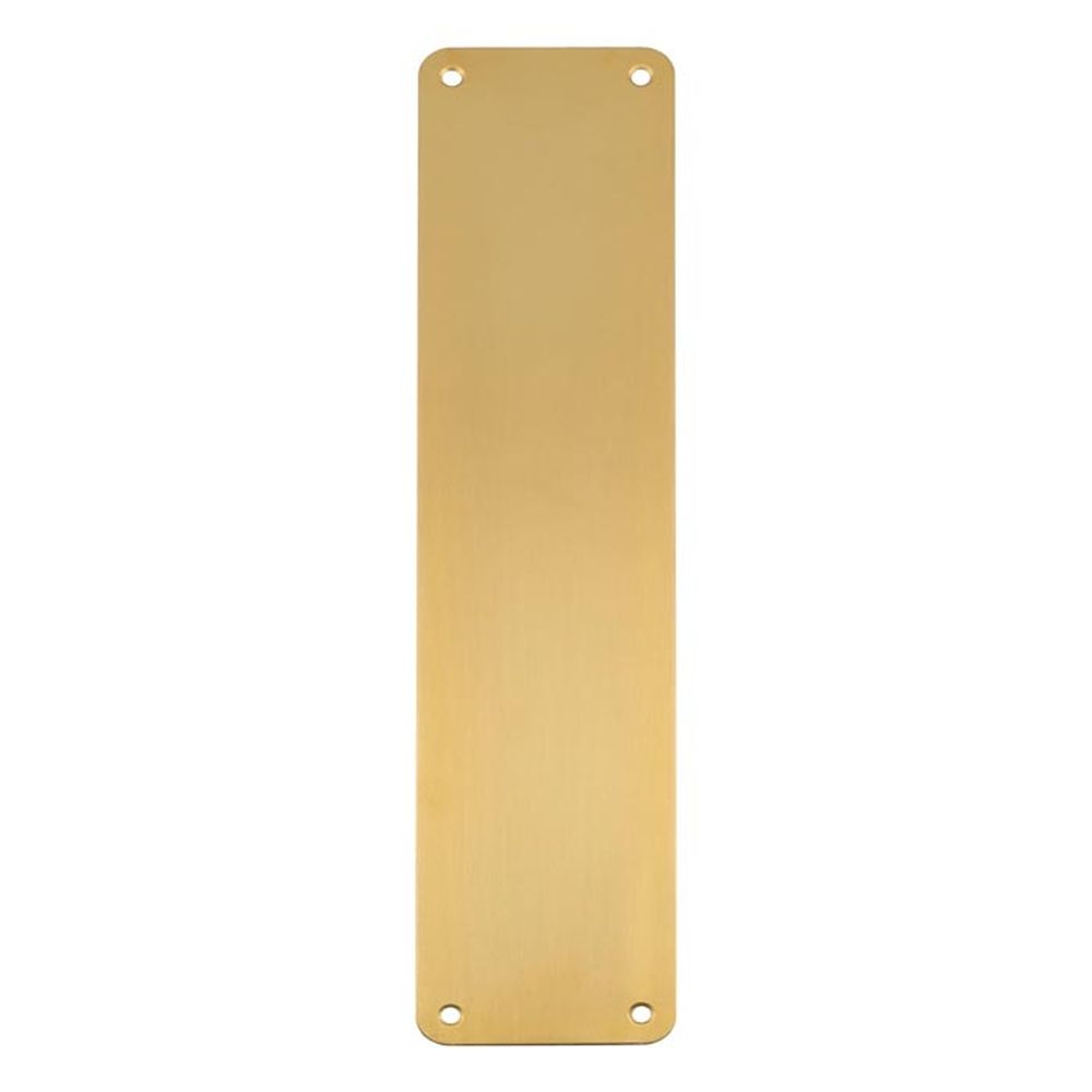 This is an image of a Carlisle Brass - Finger Plate Plain - Satin PVD that is availble to order from Trade Door Handles in Kendal.