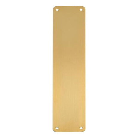 This is an image of a Carlisle Brass - Finger Plate Plain - Satin PVD that is availble to order from Trade Door Handles in Kendal.