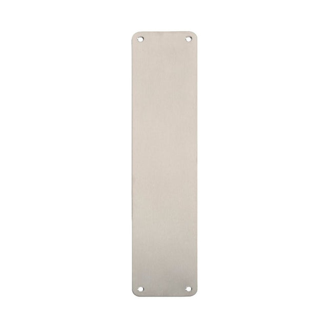 This is an image of a Eurospec - Finger Plate Plain - Satin Stainless Steel that is availble to order from Trade Door Handles in Kendal.