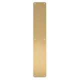 This is an image of a Carlisle Brass - Finger Plate Plain - Satin PVD that is availble to order from Trade Door Handles in Kendal.