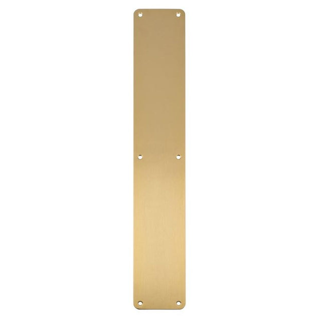 This is an image of a Carlisle Brass - Finger Plate Plain - Satin PVD that is availble to order from Trade Door Handles in Kendal.