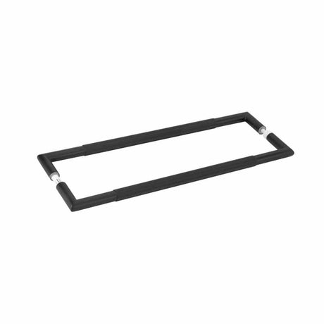 Frelan Hardware Door Furniture Matt Black / Back to Back Fixing Pack Frelan - MB 425x20mm B/B Mitred Linear Knurled Pull Handle