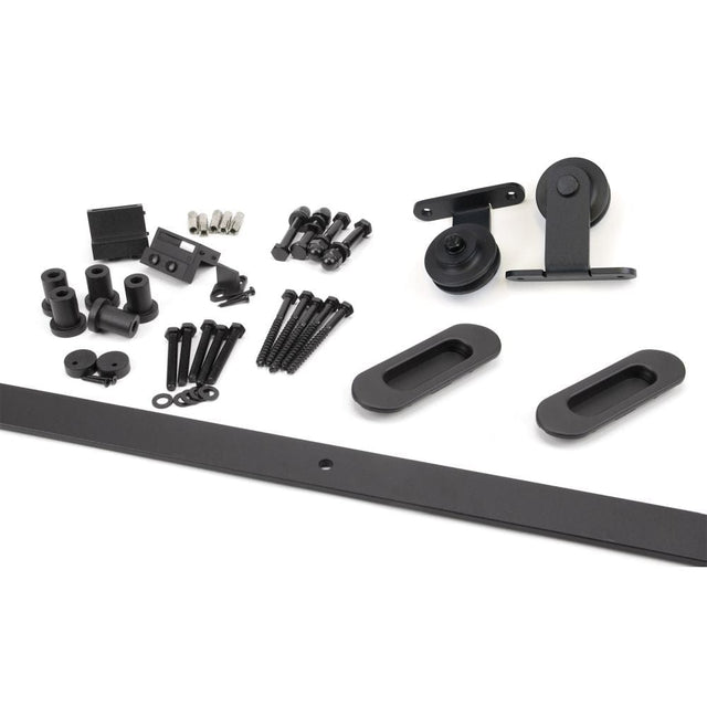 From The Anvil Door Furniture Black / Sliding Door Gear From The Anvil - 100kg Black (Top Mount) Sliding Door Hardware Kit (2m Track)