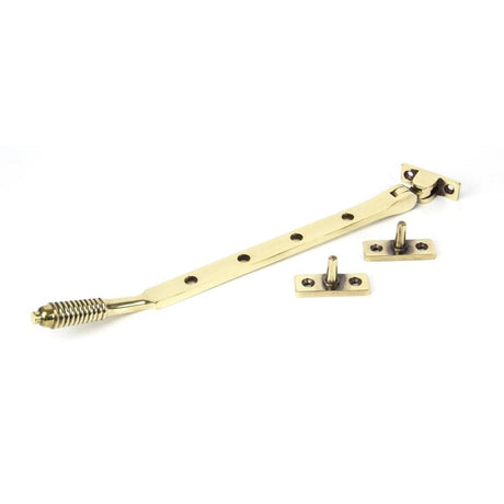 From The Anvil Window Furniture Aged Brass / 10"/250mm From The Anvil - Aged Brass 10" Reeded Stay