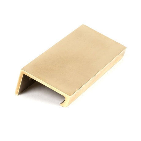 From The Anvil Cabinet Hardware Aged Brass / Edge Pull / 100mm From The Anvil - Aged Brass 100mm Plain Edge Pull