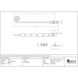 From The Anvil Window Furniture Aged Brass / 12"/300mm From The Anvil - Aged Brass 12" Monkeytail Stay