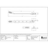 From The Anvil Window Furniture Aged Brass / 12"/300mm From The Anvil - Aged Brass 12" Reeded Stay