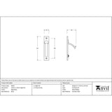 From The Anvil Door Furniture Aged Brass / Door Edge Pull / Rectangular From The Anvil - Aged Brass 125mm x 25mm Edge Pull