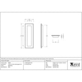 From The Anvil Door Furniture Aged Brass / Flush Handle / Rectangular From The Anvil - Aged Brass 175mm Art Deco Rectangular Pull