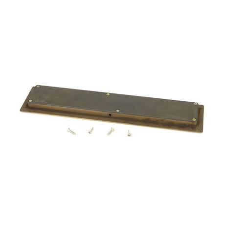 From The Anvil Door Furniture Aged Brass / Flush Handle / Rectangular From The Anvil - Aged Brass 250mm Art Deco Rectangular Pull