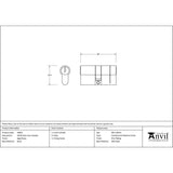 From The Anvil Locks & Latches Aged Brass / Euro Double Cylinders / 30 x 30mm From The Anvil - Aged Brass 30/30 5pin Euro Cylinder