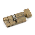 From The Anvil Locks & Latches Aged Brass / Euro Cylinder & Turn / 30 x 30mm From The Anvil - Aged Brass 30/30 5pin Euro Cylinder/Thumbturn